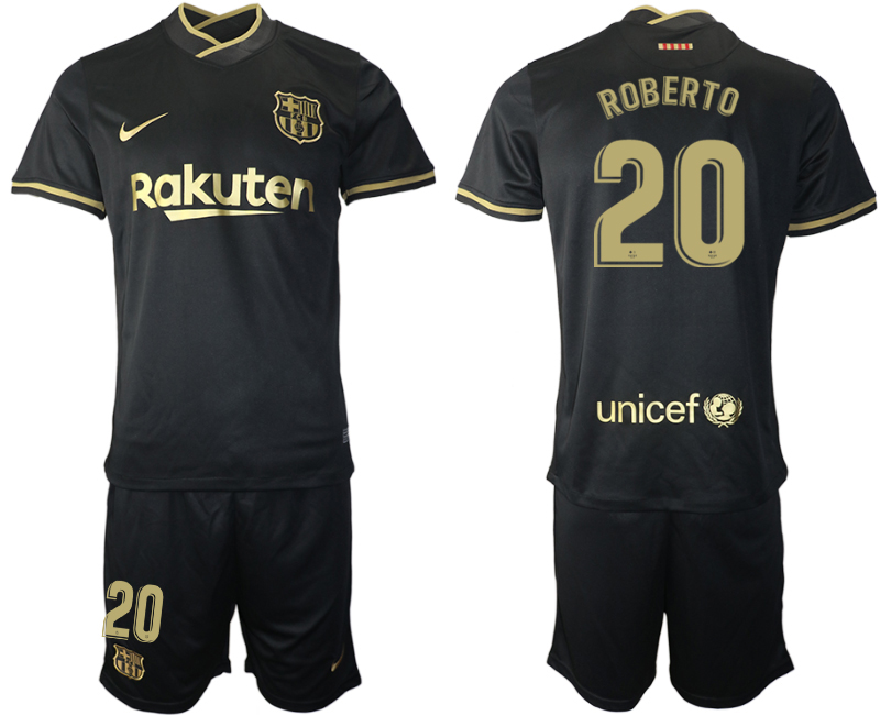 Men 2020-2021 club Barcelona away #20 black Soccer Jerseys->barcelona jersey->Soccer Club Jersey